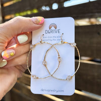 Stargazer Herkimer Diamond Hoop Earrings