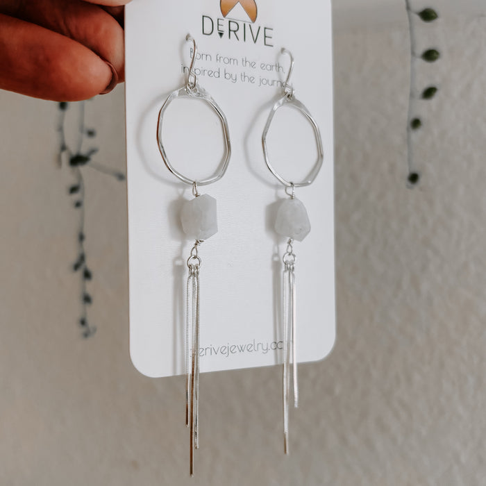 Moonstone Origin Fringe Earrings