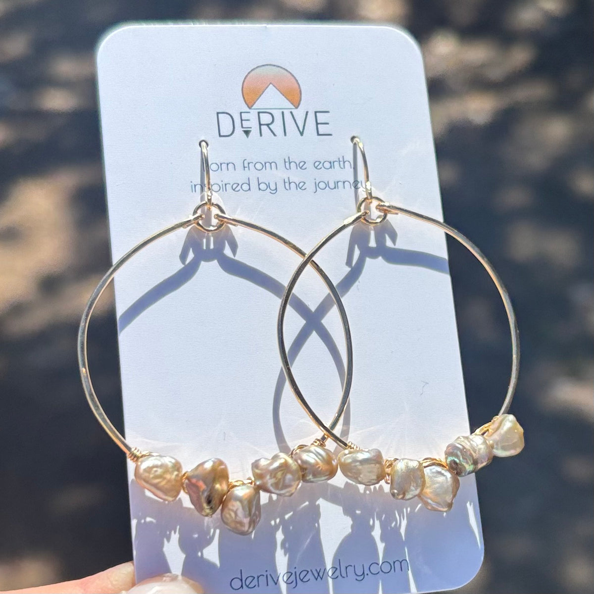 Luminous Pearl Hoop Earrings