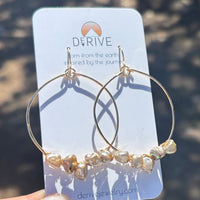 Luminous Pearl Hoop Earrings