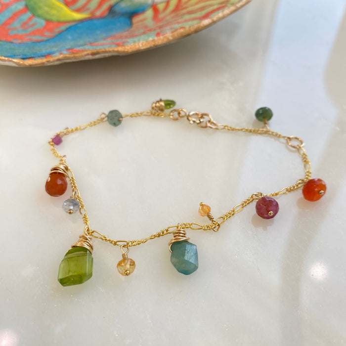 Mixed Gem Bracelet 6.5”-7.5”