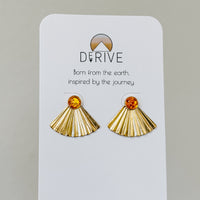 Sunset Amber Ear Jacket Earrings