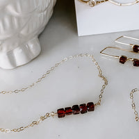 Ember Glow Garnet Necklace (WS)