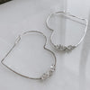 Herkimer Diamond Heart Threader Earrings