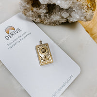 The Sun Tarot Card Pendant (Pendant Only) 14k Gold Charm