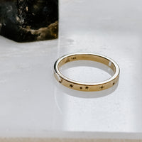 Dainty Celestial Ring in Solid 14k Gold