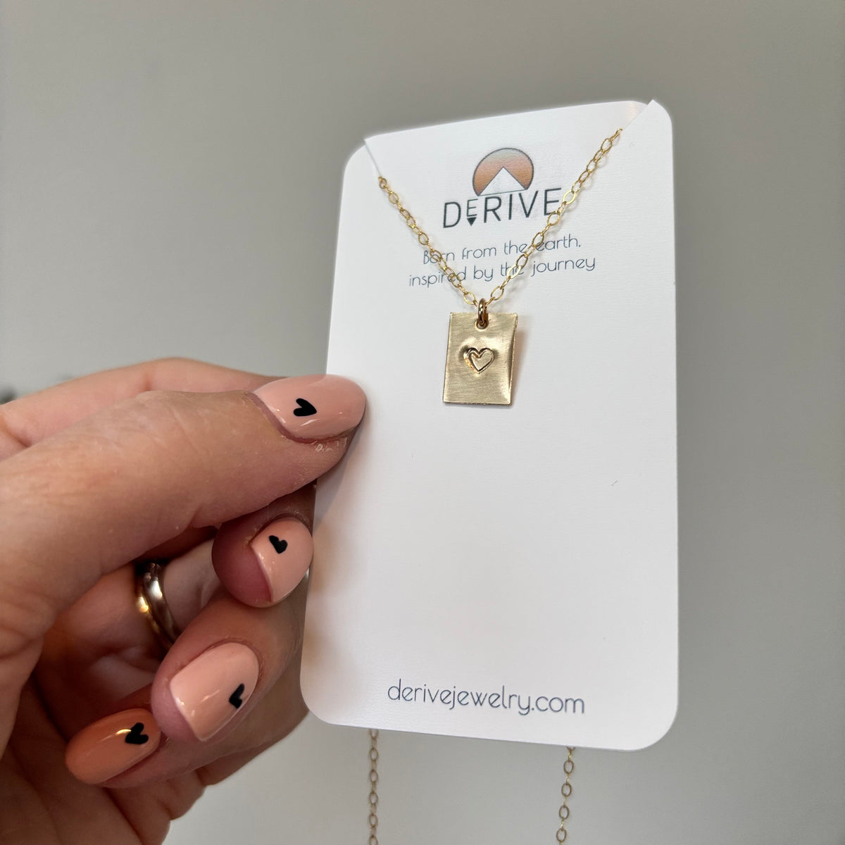 Mini Tag Heart Necklace in 14k Gold Fill or Sterling Silver
