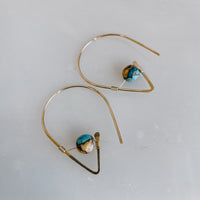 Spiny Oyster Turquoise Ear Threaders (WS)