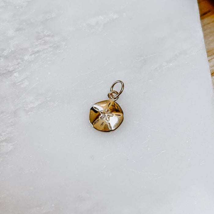 Sand Dollar 14k Gold Charm (Charm only)