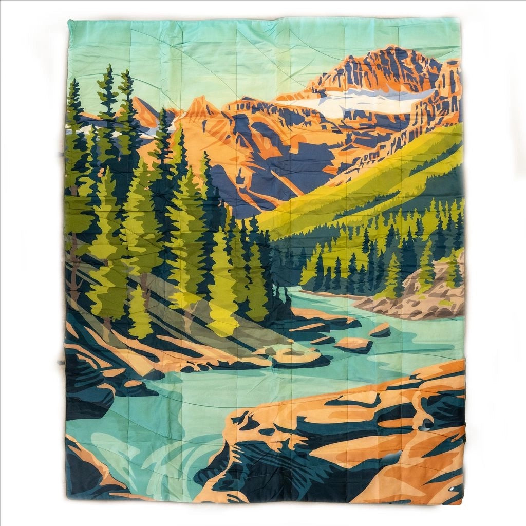 Woodland Stream Puffy Outdoor Blanket