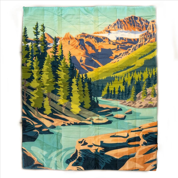 Woodland Stream Puffy Outdoor Blanket