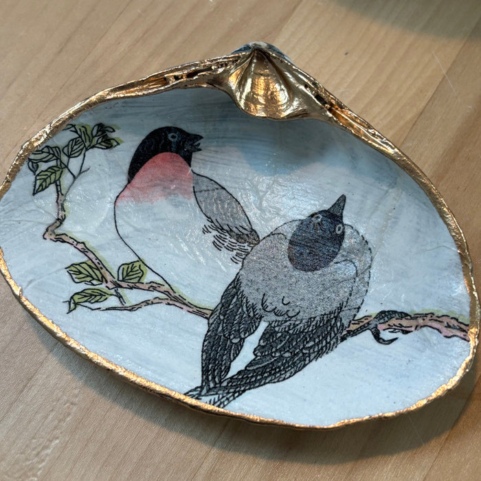 Birds of a Feather Shell Jewelry Dish — side view