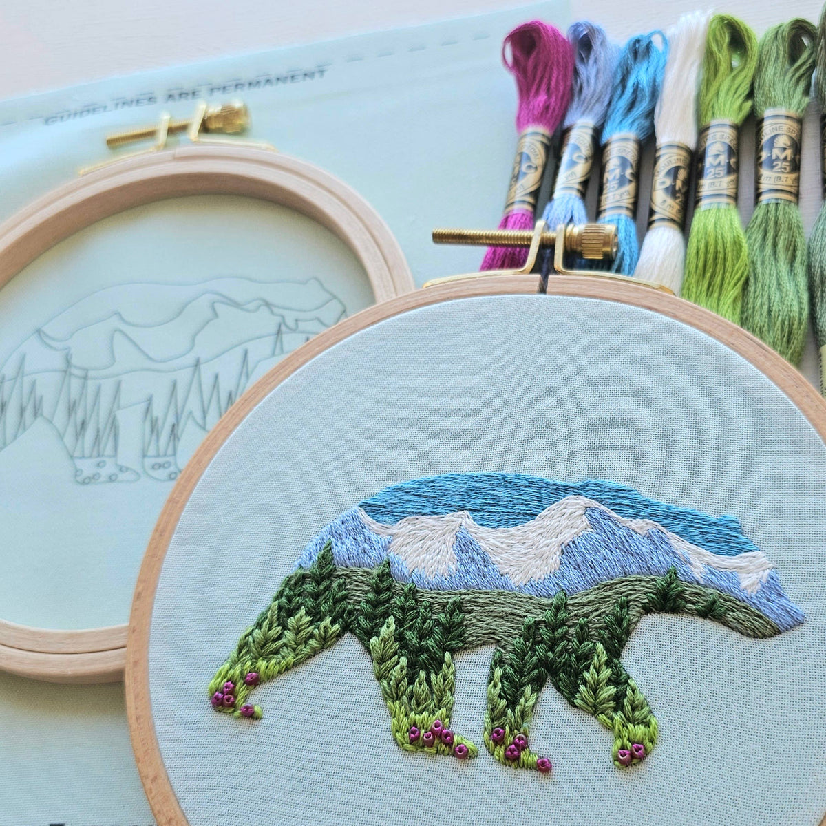 Mountain Bear DIY Embroidery Kit