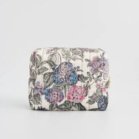 Hydrangea Large Quilted Make Up Bag