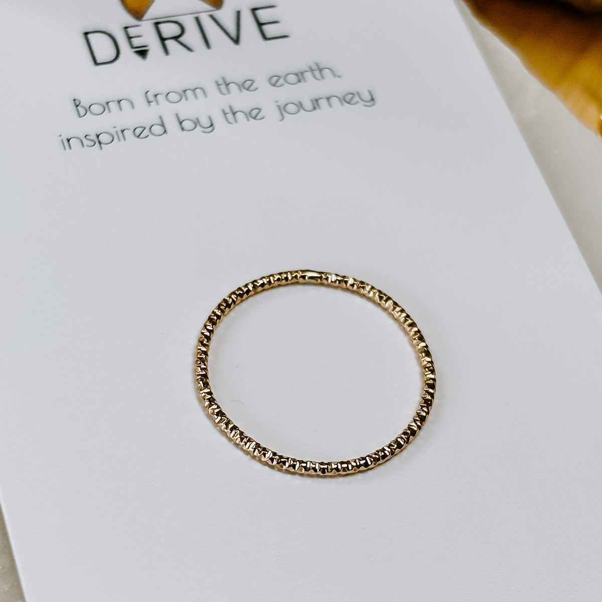 Solid 14k Gold Dainty Stacking Ring — view 12