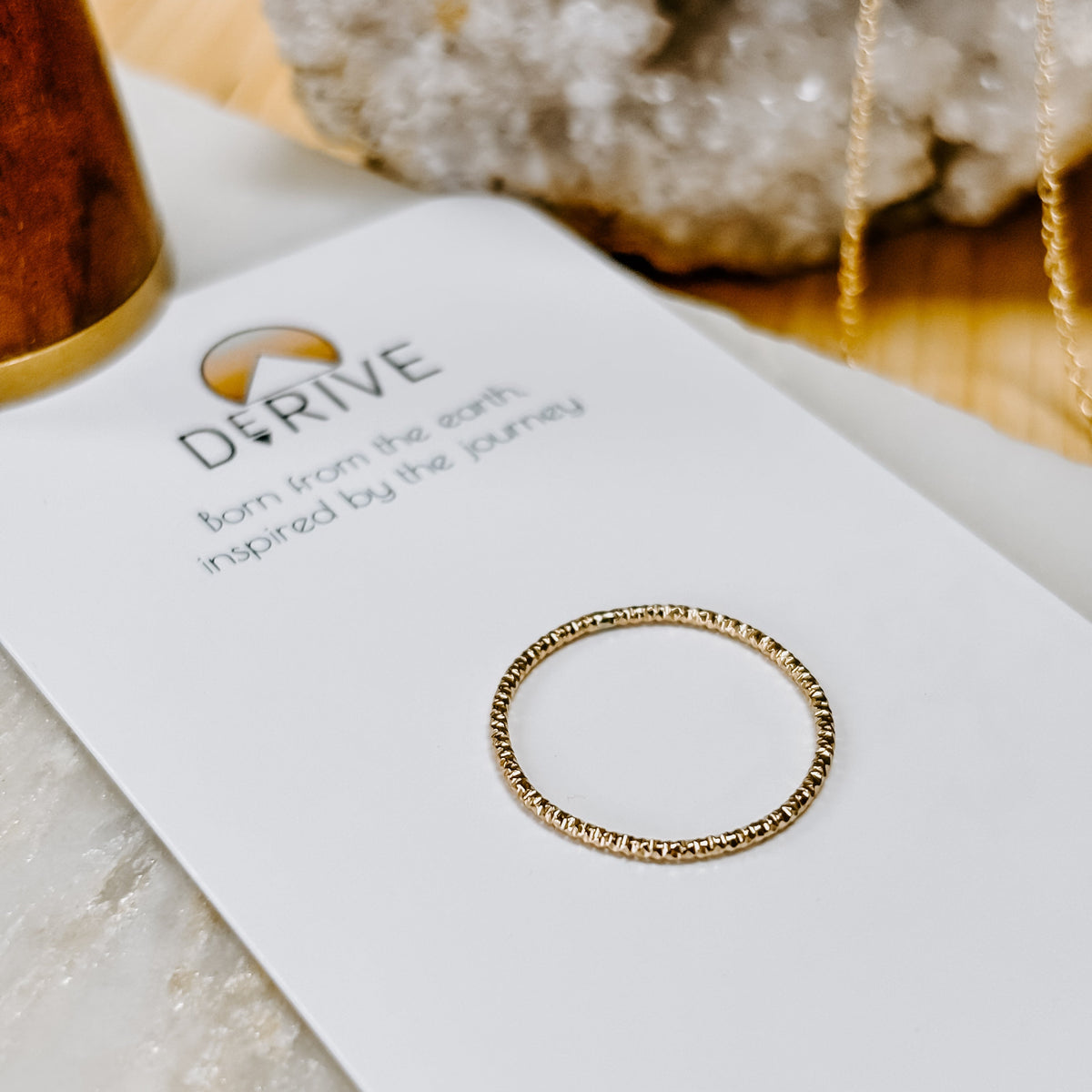 Solid 14k Gold Dainty Stacking Ring — view 5