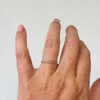 Solid 14k Gold Dainty Stacking Ring — view 9