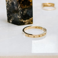 Dainty Celestial Ring in Solid 14k Gold