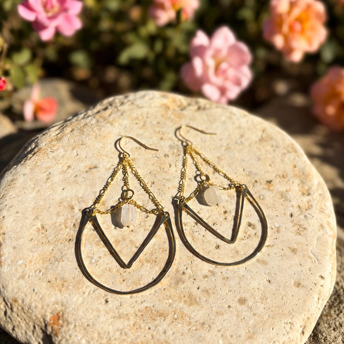 Derive Dreamers Hoop Earrings in 14k gold fill, Ever After garden photo