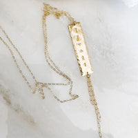 Drifter Fringe Necklace in sterling silver or 14k gold fill — detail view