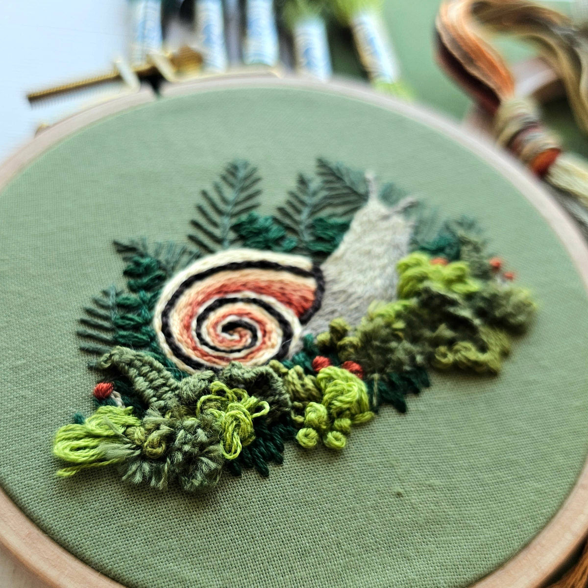 Forest Snail DIY Embroidery Kit