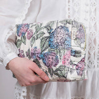 Hydrangea Large Quilted Make Up Bag