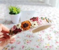 Floral Embroidered Headband