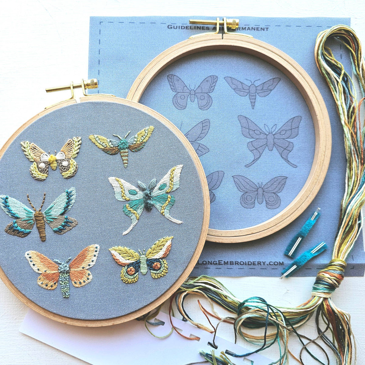 Moth DIY Embroidery Kit