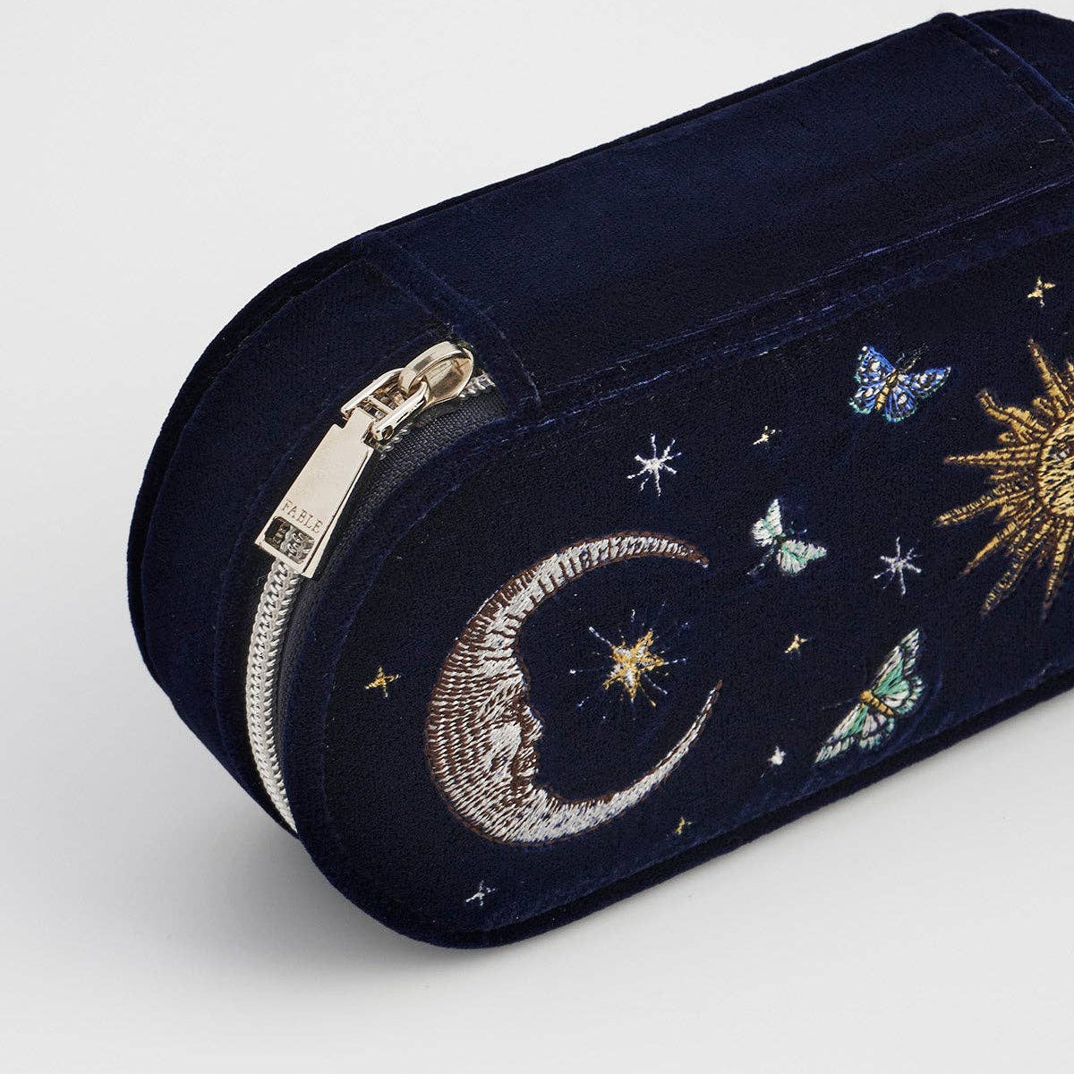 Night Sky Embroidered Oval Jewelry Box