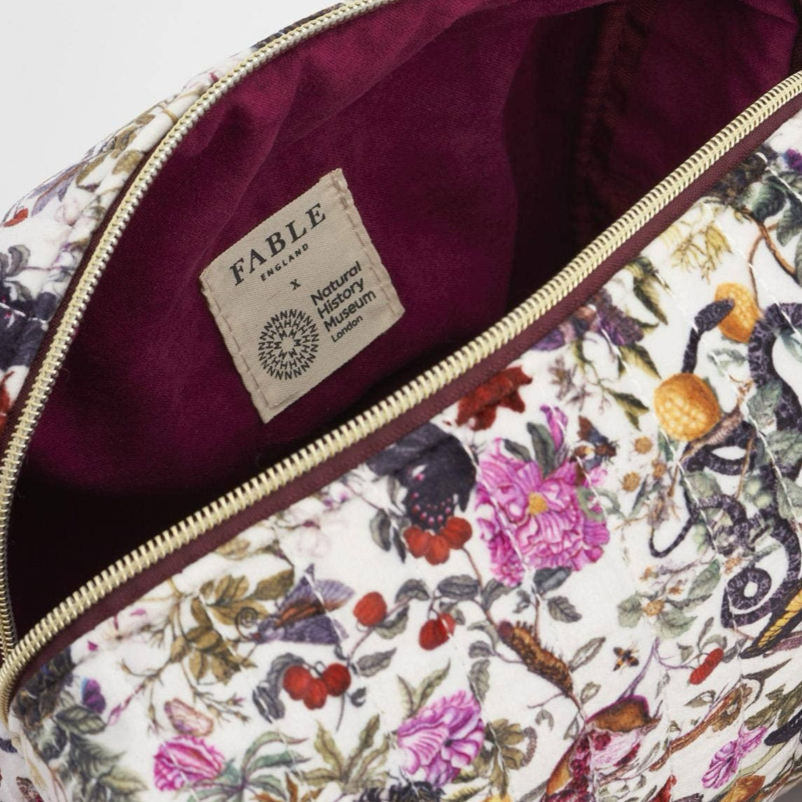 Butterfly Garden Large Velvet Cosmetic Makeup Bag — view 8