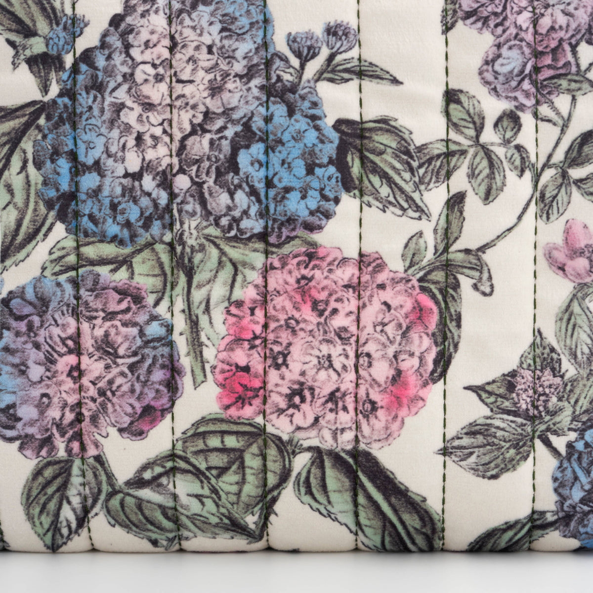 Hydrangea Large Quilted Make Up Bag