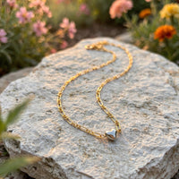 Heart Charm Necklace in 14k gold fill and sterling silver, Ever After garden photo