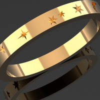 Dainty Celestial Ring Solid 14k Gold