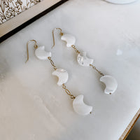 Crescent Moon Mother of Pearl Earrings (WS)