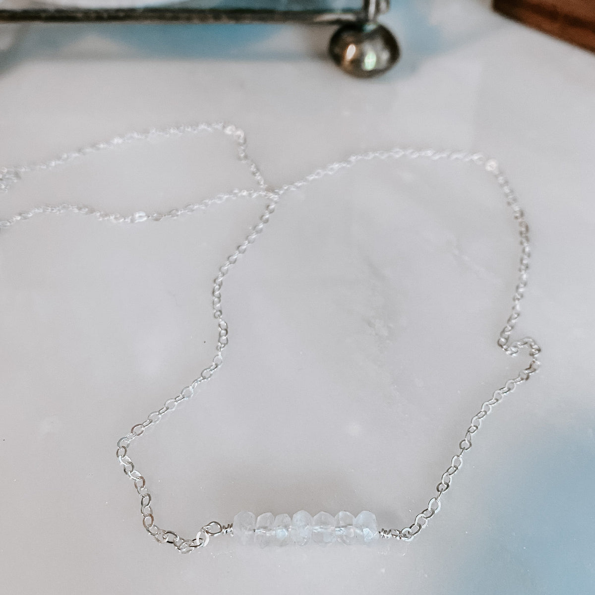 Dainty Moonstone Necklace (WS)