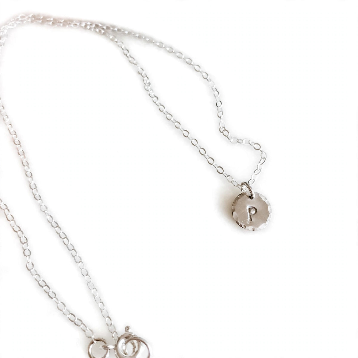 Hand Stamped Initial Necklace — view 5
