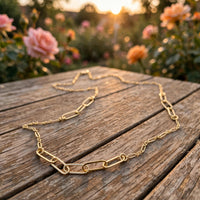 Linked Up Chain Necklace in 14k gold fill, Ever After garden photo