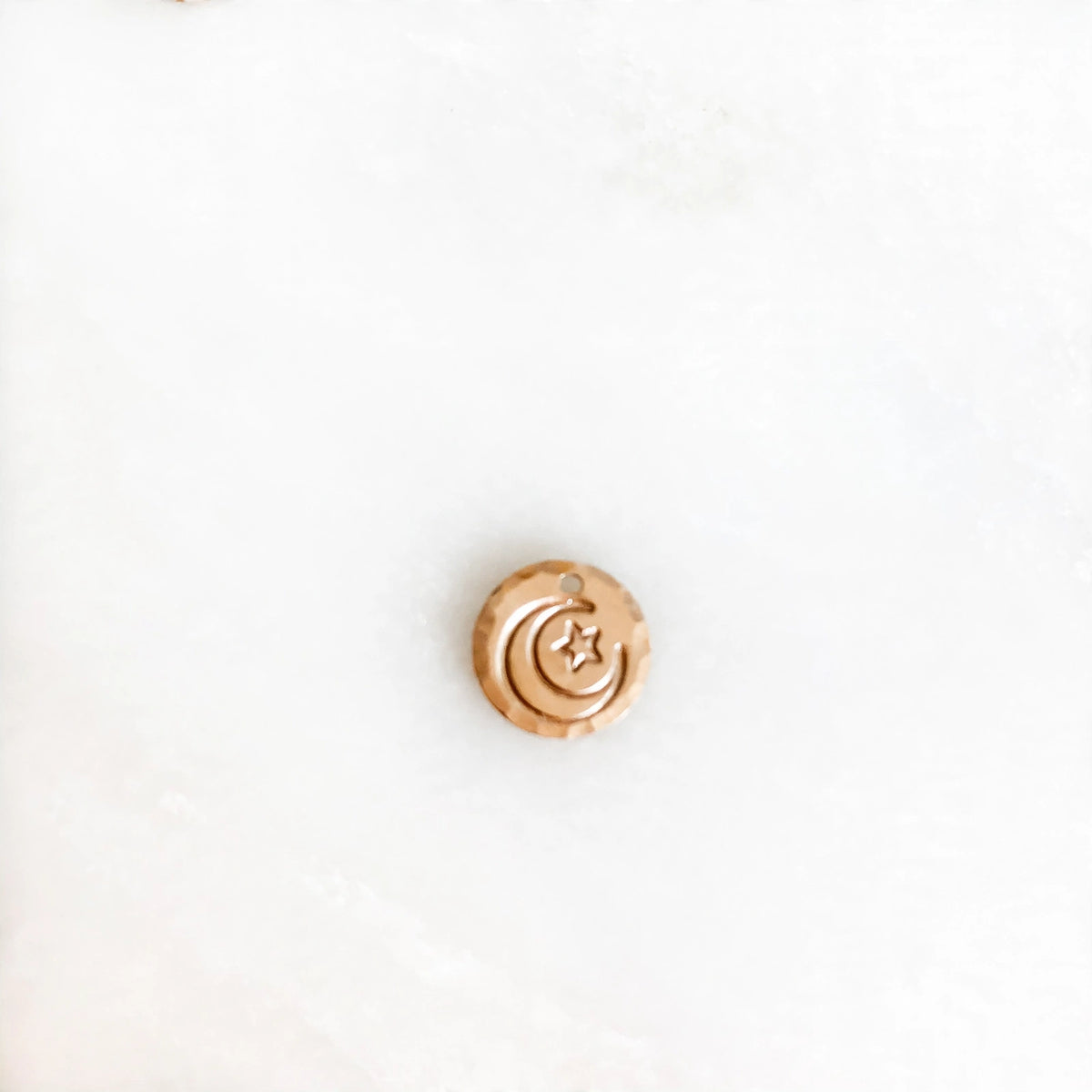 Mini Coin Necklace in sterling silver or 14k gold fill — detail view