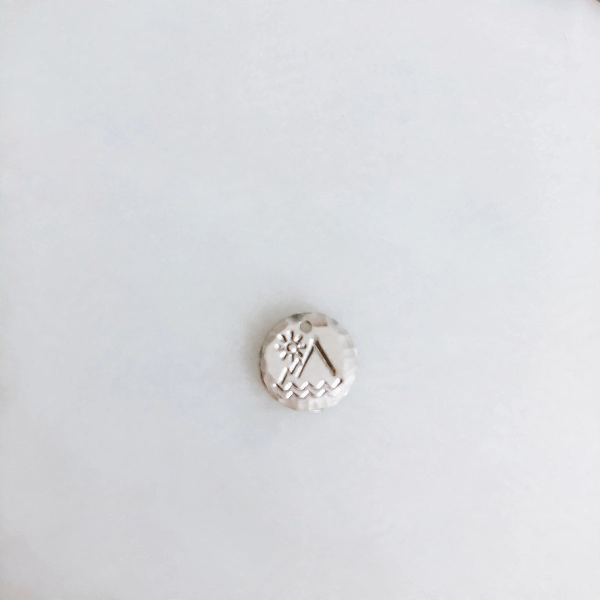 Mini Coin Necklace in sterling silver or 14k gold fill — alternate view