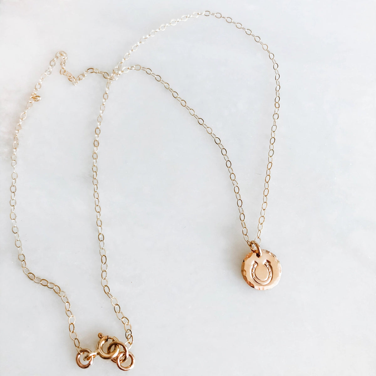 Mini Coin Necklace in sterling silver or 14k gold fill — view 8