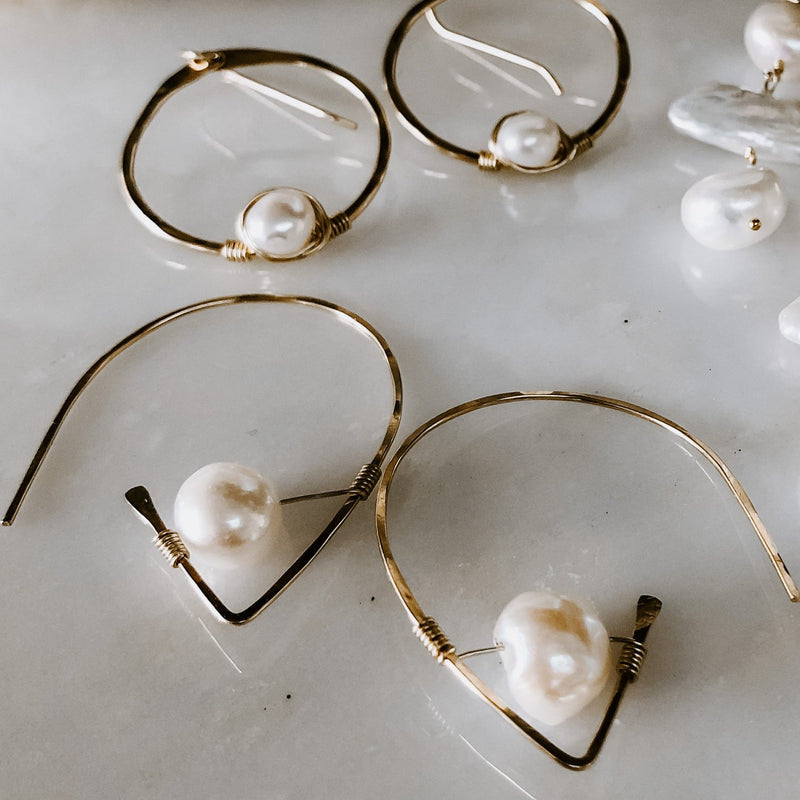 Entranced Pearl Ear Threaders (WS)