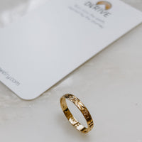 Solid 14k Gold Art Deco Stacking Ring — view 8