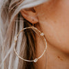Stargazer Organic Shaped Herkimer Hoop Earrings