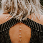 Dripping In Diamonds Back Necklace