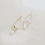 Nala Quartz Crystal Arrowhead Earrings