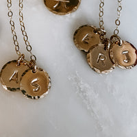 Custom Multi Coin Mini Hand Stamped Necklace