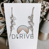 Triple Stone Herkimer Diamond Threader Earrings