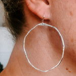 Large Organic Hoop Earrings