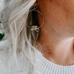 Nala Quartz Crystal Arrowhead Hoop Earrings