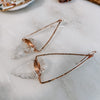Nala Quartz Crystal Arrowhead Earrings
